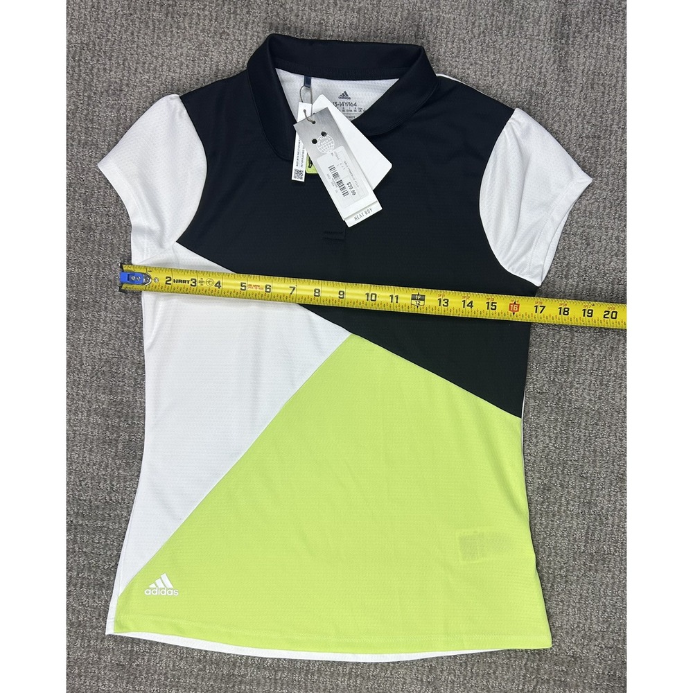 Adidas HEAT.RDY golf polo shirt youth Size 13 - Picture 3 of 4
